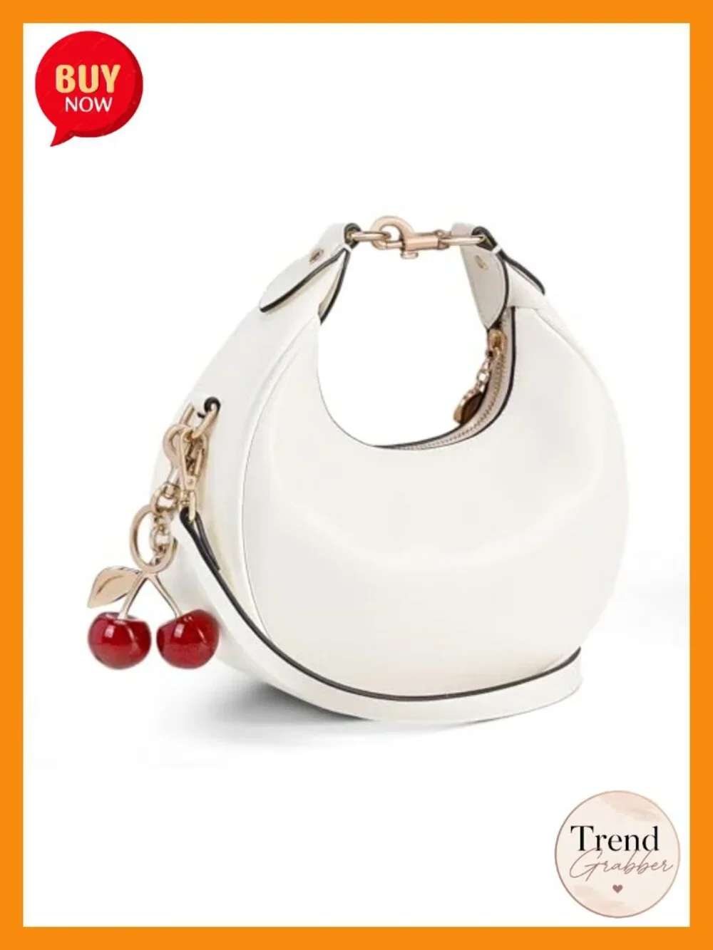 Faux Leather Crescent Bag 3-in-1 Shoulder Hobo Tote Handbag Clutch